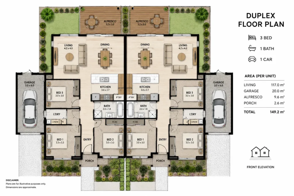 Duplex Floor Plan